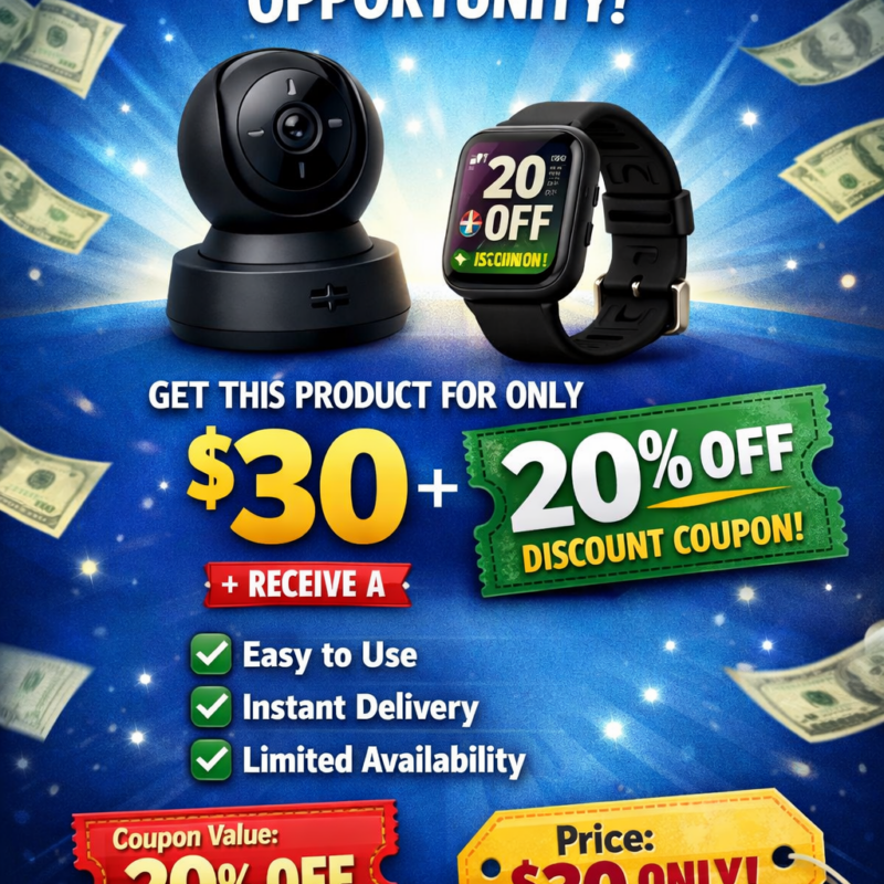 Buy a 20% OFF Coupon for Just $30! Save more on your next purchase. Limited time offer!